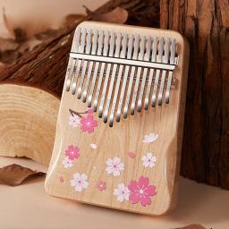 Pequeno Kalimba de Madeira para Iniciantes, Piano Polegar, Instrumentos Profissionais, 17 Chaves, 21 Chaves, Teclado Musical, Iniciante - Image 2