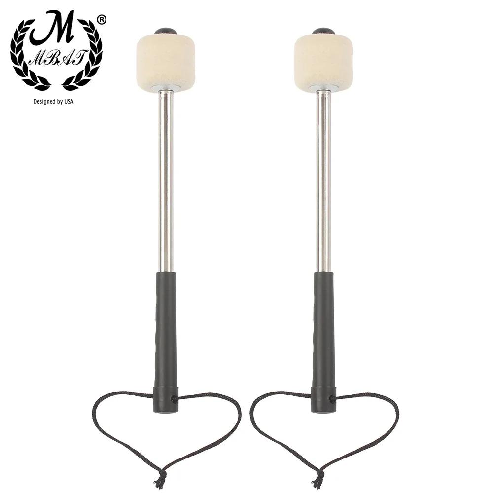 M MBAT 2 Pçs/set Baquetas de Tambor de Feltro de Lã Antiderrapante Bacia Baqueta Indispensável Instrumento de Percussão Acessórios Peças - Image 1