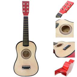 Guitarra de madeira sólida portátil para crianças, iniciantes acústicos, instrumentos musicais, venda quente, multi cores, 23 Polegada, 6 cordas - Image 2