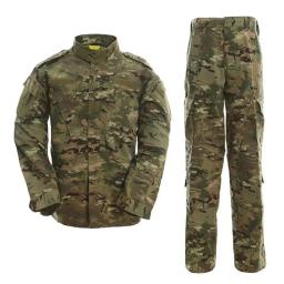 Uniforme de camuflagem tática ao ar livre, jaqueta Airsoft, roupas de combate, BDU Camo, terno de caça, jaqueta e calça - Image 5