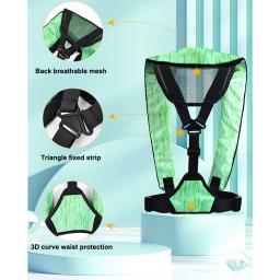 Colete salva-vidas inflável automático para natação adulta, colete salva-vidas esportes aquáticos, automático e manual - Image 4
