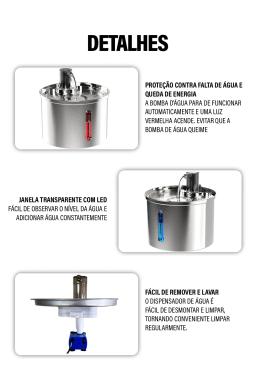 Newpet Bebedouro de aço inoxidável para gatos Bebedouro automático para gatos Bebedouro para gatos e cães Acessórios para bebedouros para animais de estimação - Image 4