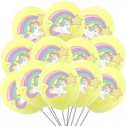 Arco-íris unicórnio látex balões para crianças, decorações da festa de aniversário, chá de bebê, brinquedos do partido, 12 polegadas, 12pcs - Image 4