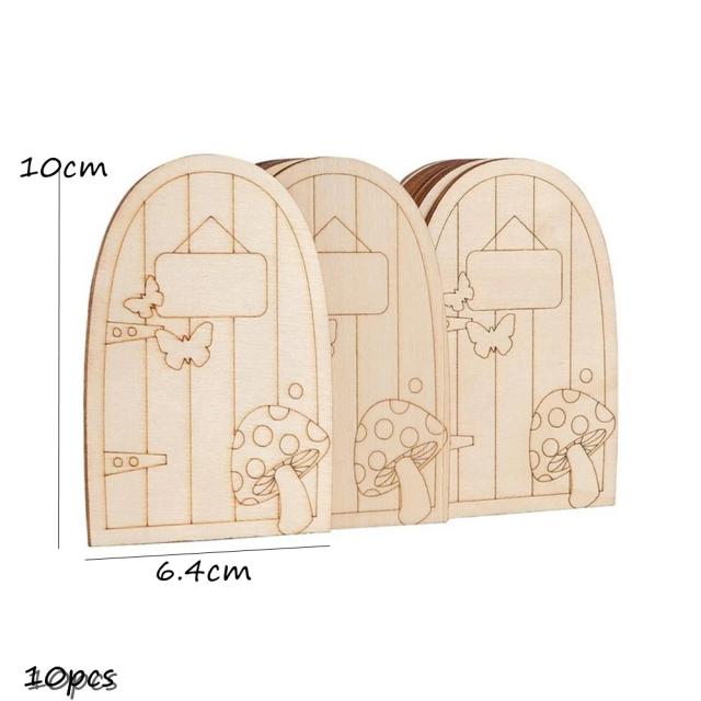 Porta Pingentes de Madeira Fariy para DIY: Mini Paisagens e Decorações Criativas para Casa e Jardim, 10 Peças para Presentes e Projetos Infantis.