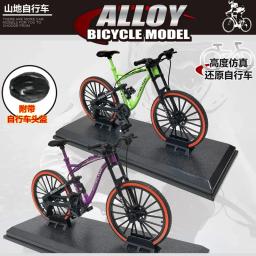 1:10 mini modelo de bicicleta de liga brinquedo dedo mountain bike bolso diecast simulação metal corrida engraçado crianças brinquedos para crianças - Image 2