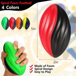 Slow Rebound Espiral Rugby Ball para Treinamento, brinquedo sólido para atividades da equipe, reutilizável, 5in, 1-5PCs - Image 6