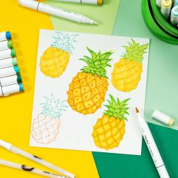 Ohuhu honolulu 24 cores marcador caneta conjunto marcadores de arte álcool recarregável dicas duplas esboçar desenho mangá material escolar arte - Image 2
