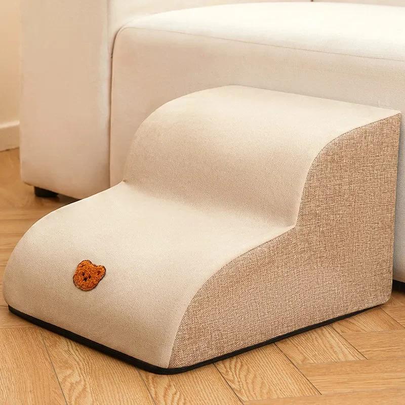 Escada de cama antiderrapante removível para pet, escada de rampa para cachorro pequeno e gato, suprimentos para cães domésticos, 2 ou 3 passos - Image 1