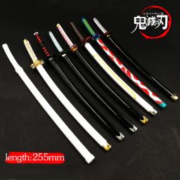 Demon Slayer Real Katana Swords, adereços Cosplay Anime, Arma, Batalha, Lê a Borda, Decoração do Quarto, 25cm - Image 3