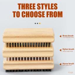 Y1QE Handle Handle Brass/Nylon/Horse Horse Horse Horshbing Brushing Snowboard Brush Manutenção Tool Snowboards Brecha Fácil - Image 3