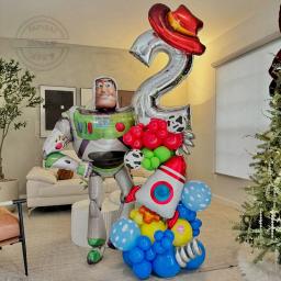 70 pçs buzz lightyear tema foguete balão buzz ar globos criança toy story tema feliz aniversário festa de chá de bebê decoração fornecimento - Image 1