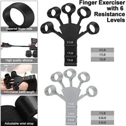 Fortalecedor de aperto de mão ferramentas físicas guitarra dedo trainer treinamento e exercício ginásio 6th nível resistência gripster expansor - Image 2