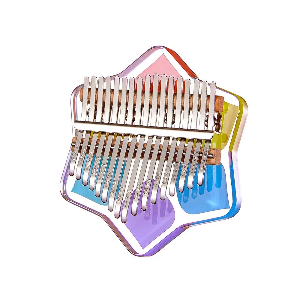 Mini Polegar Piano com Caixa de Música, 17Teclas, Portátil, Instrumento Musical, Desenhos Animados, Bonito, Kalimba, Presente - Image 1
