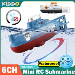 Mini elétrico RC submarino para crianças, barco de controle remoto, impermeável brinquedo de mergulho, modelo de simulação, meninos e meninas, presente do dia das crianças - Image 1