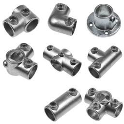 Galvanizado Conector De Tubo De Ferro Redondo, Tubo De Aço, Soldagem Free Joint Base, 3-Way Guardrail Fastener, Acessórios, 60mm 2" - Image 1