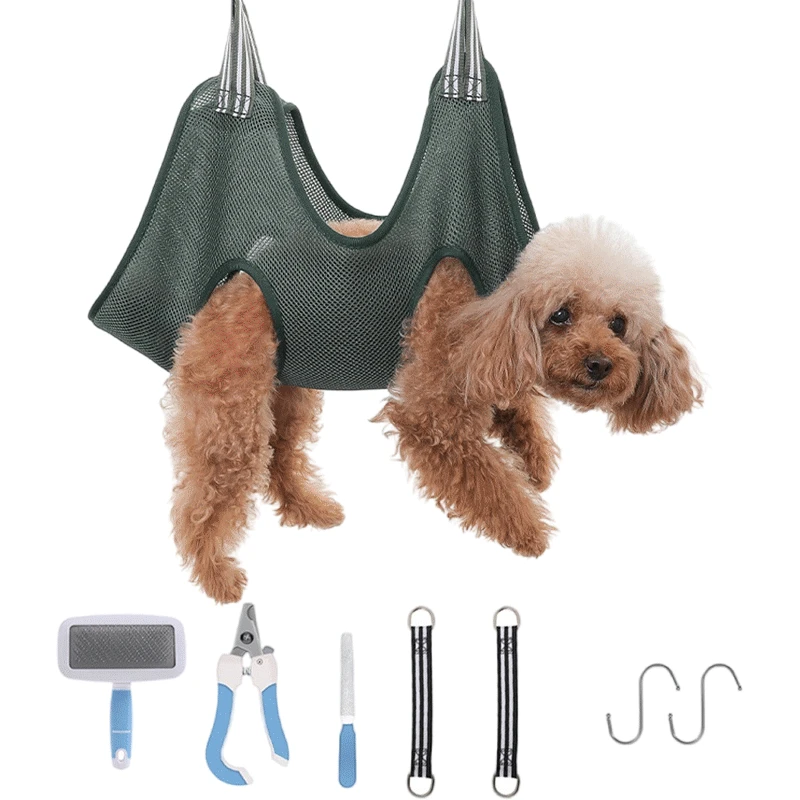 Rede com cortadores de unhas para Pet, Conjunto de Suprimentos de Higiene, Saco Restraint para Pequeno e Médio Cão e Gato, Pet Beleza - Image 1