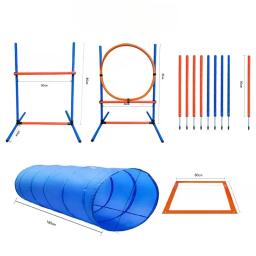 Conjunto de equipamentos de treinamento de agilidade para cães com túnel de agilidade para cães/conjunto de obstáculos para cães/barra de salto de obstáculo/conjunto de pneus/saco de transporte - Image 2