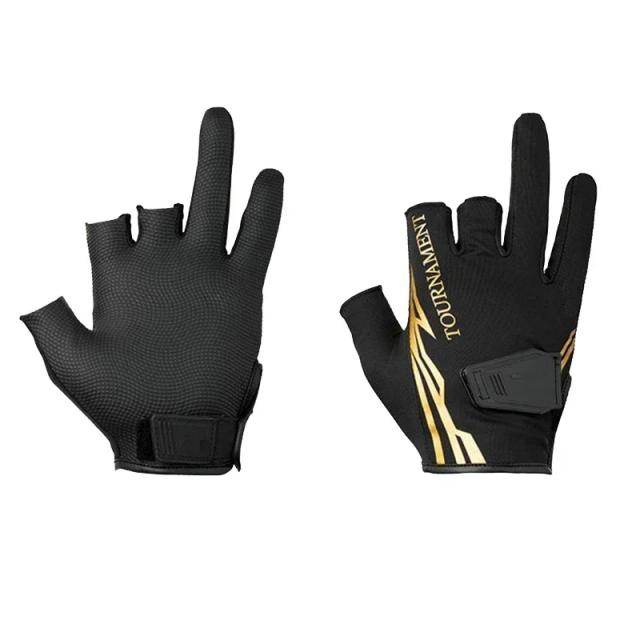 Luvas Anti-Derrapantes de Couro Fly para Pesca, Metade do Dedo, Ideais para Camping, Caminhadas e Ciclismo - 1 Par