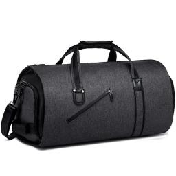 Mala de Mão Masculina, Sacos De Viagem Desportiva, Bolsa De Vestuário De Grande Capacidade, Sacos De Ombro Dobráveis, Compartimento De Sapatos, XM137 - Image 6