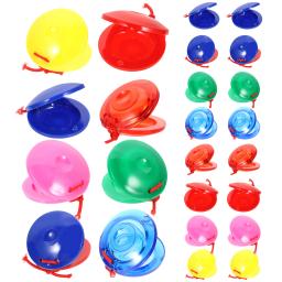 24 pçs castanholas de dedo musical instrumento musical brinquedos para crianças azul vermelho - Image 1