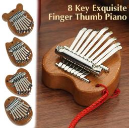 8-key kalimba instrumento musical, mini piano polegar, acrílico, portátil, para presente de Natal - Image 2