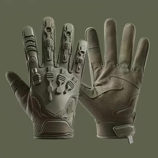 Luvas Táticas de Caça com Dedos Completos para Homens - Respirabilidade e Antiderrapante para Esportes, Ciclismo, Caminhada e Pesca ao Ar Livre