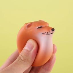 Criativo Shiba Inu Realista Egg Forma PVC Desk Decor, Dog and Egg União Decorações para Casa, Escritórios, Divertidos Presentes de Natal - Image 3
