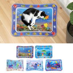 Tapete de jogo sensorial para animal de estimação, Esteira inflável para gato e cachorro, Tema do oceano, Tapete espessado com peixe - Image 6