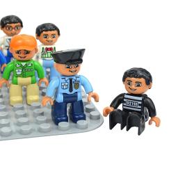 Figuras de ação bonecas tamanho grande blocos de construção trabalhadores da família médico policial agricultor compatível grandes tijolos duplas brinquedos do miúdo - Image 4