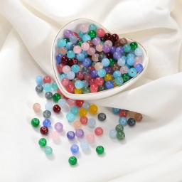 200 pçs/lote 6mm contas de vidro para fazer jóias materiais diy acessórios pulseiras chaveiro artesanato suprimentos espaçador grânulo jóias - Image 4