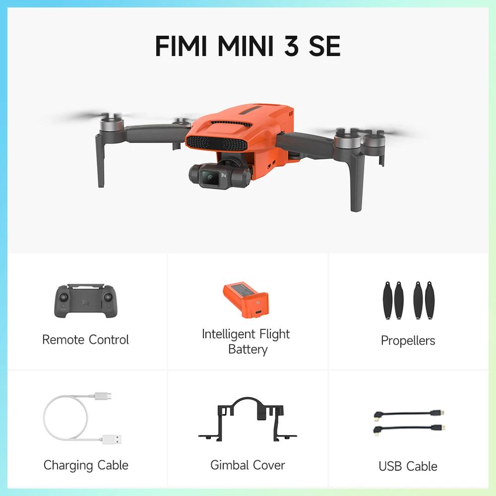 Câmera FIMI MINI 3 Drone 4K profissional 60fps com sensor 48MP 245g Leve Sem Registro |Alcance 9km | Vídeo noturno AI | Gimbal mecânico de 3 eixos Resistência a ventos fortes Bateria com carregamento rápido USB Type C - Image 1