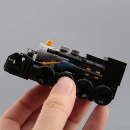 Mini Locomotiva a Vapor Retro Modelo de Blocos de Construção Revolução Industrial, Brinquedos de Tijolos Steampunk, Era, Presente do Dia das Crianças - Image 2