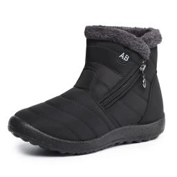 Botas curtas grossas de veludo para homens e mulheres, sapatos de algodão quente, botas de neve casuais versáteis, novo, 2024 - Image 5