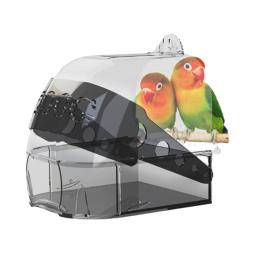 Gaiola banho para pássaros, acessório pendurado para banheira água para animais estimação para banho interno - Image 4