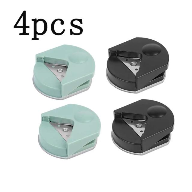 Cortador de Papel Fotográfico com Cantos Arredondados, Punch de 4mm na Cor Preta