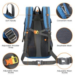 50l ao ar livre mochila de acampamento escalada saco à prova dwaterproof água montanhismo caminhadas mochila saco de desporto de náilon escalada com capa - Image 5