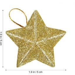 Glitter Star Ornamentos para Árvore de Natal, Pingente Pendurado, Decorações de Casa, Festa de Ano Novo, DIY, 6 peças por conjunto, 2025 - Image 6