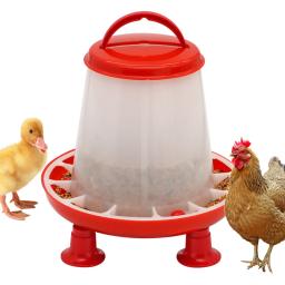 Balde Alimentador de Pato de Frango com Perna, Fonte De Alimentos De Aves, Chick Hen Lid Handle Feeding, Rega Suprimentos, 1.5kg, Novo - Image 1