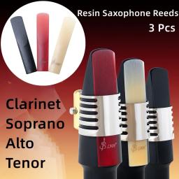 Premium resina plástica palhetas para clarinete, soprano, Alto, saxofone Tenor, Trio Pack, Superior Tuning Control - Image 1