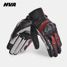 Luvas de couro para motociclismo masculino, equipamento protetor, respirável, verão, motocicleta, moto, motocross, ciclismo - Image 3