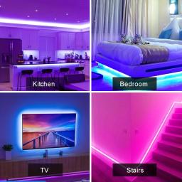 Luzes led para sala rgb tira led mudança de cor rgb luzes de fita para decoração de festa em casa tv backlight fita - Image 6