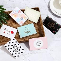 18 pçs presente festa convite cartões feliz aniversário diy decoração cartão de mensagem em branco dobrável cartão com envelope 6x9cm - Image 2