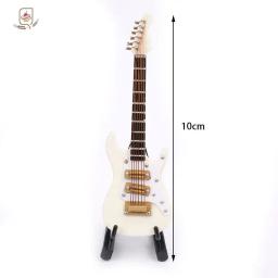 Mini guitarra elétrica em miniatura de madeira, instrumento musical, decoração de guitarra, presente para quarto, sala de estar, 1pc - Image 6