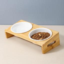 Tigela de cerâmica com boca inclinada, Pet Suprimentos para comer cães e gatos bebendo, Proteger a coluna cervical de tombamento - Image 3