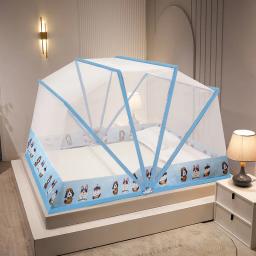 Canopy sem fundo dobrável com suporte, barraca de cama para casa, decoração do quarto, cortina com moldura para meninas adultas - Image 3