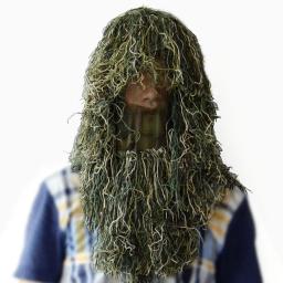 Terno tático Airsoft Sniper Ghillie, caça capuz, chapelaria de camuflagem, capa de paintball, engrenagem tática, 3D - Image 2