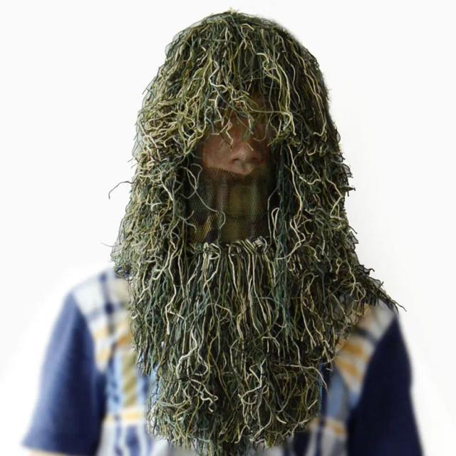 Terno Tático Ghillie para Airsoft e Paintball com Capuz e Camuflagem 3D