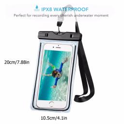 Estojo impermeável universal com alça, 1 parte, transparente, impermeável, bolsa seca, para caiaque, praia, pesca, 1 parte - Image 2