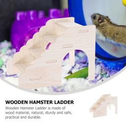 Escada De Escalada De Madeira Para Pequenos Animais De Estimação, Brinquedo De Plataforma, Gaiola De Rato De Madeira, Hamster e Cobaia, Gerbil e Hamster - Image 6