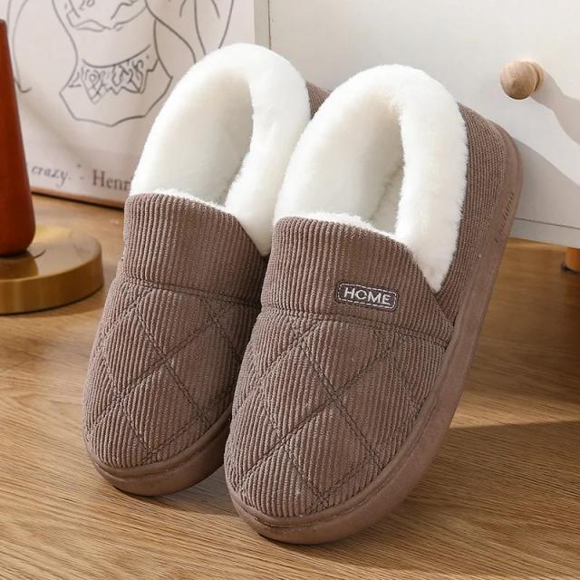 Mulheres chinelos de pelúcia inverno pele quente antiderrapante nuvem chinelos ao ar livre respirável grosso sola plana chinelo casa